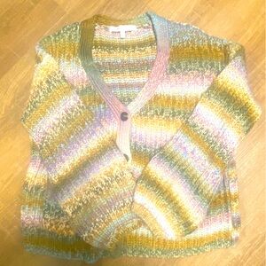 CUPCAKES AND CASHMERE ombré button down sweater